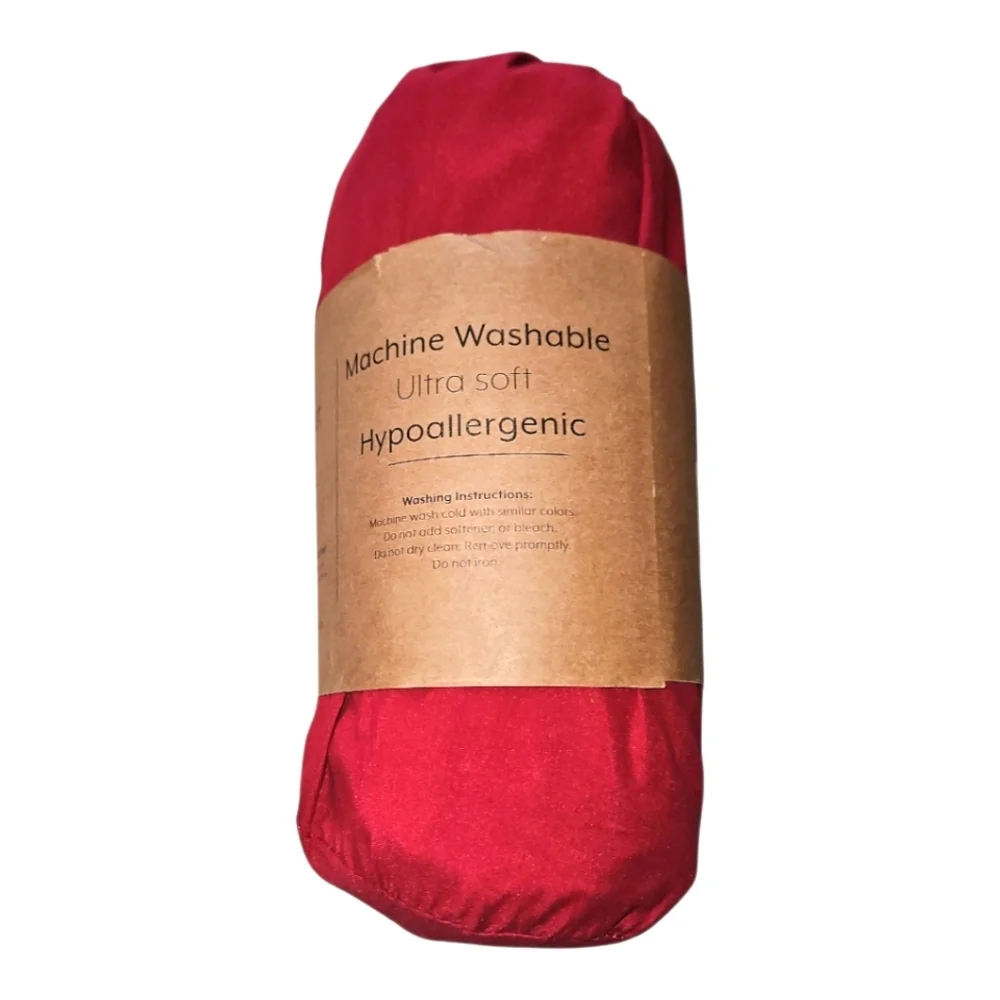 Twin Sheet Set 3-Piece Burgundy Pillowcase, Fitted & Flat Hypoallergenic NWT